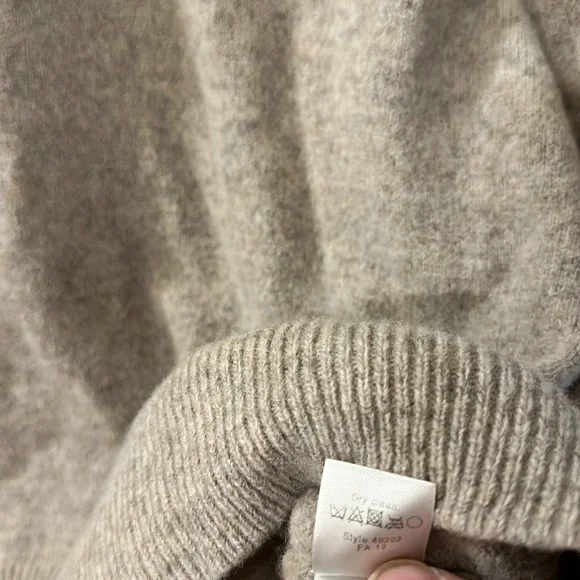 J. Crew Men’s High Neck Pullover Sweater Lambswool Gray Size Medium